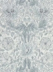 Morris & Co Carta da parati Pure Honeysuckle & Tulip - Cloud Grey