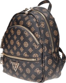 Zaino GUESS Manhattan Ecopelle Con Metalleria Dorata E Logo Frontale 36x27x13 Cm Due Manici 45 Cm