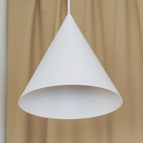 Lampadario su cavo ETNA II 1xE27/15W/230V pr. 25 cm bianco