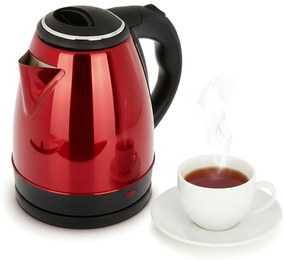 Bollitore elettrico 1,5 L rosso acciaio inox