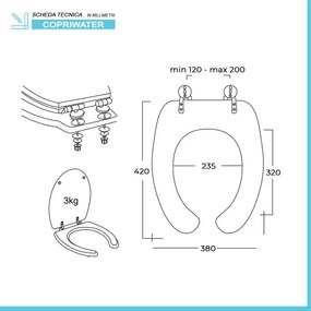 Copriwater per disabili e anziani con apertura frontale in legno mdf bianco