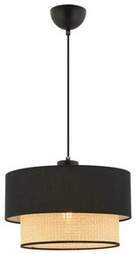 Lampadario a sospensione con cavo ECHO 1xE27/60W/230V nero/beige