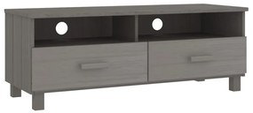 Mobile porta tv grigio chiaro 106x40x40 cm in massello di pino
