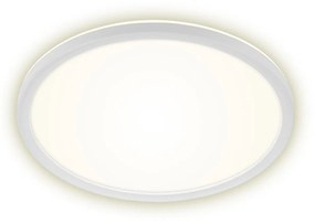 Plafoniera Moderna Slim Plastica Bianco Led Integrato 18W 4000K