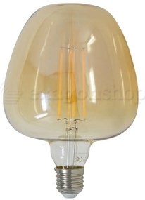 Lampadina design 12,5x18 cm E27 8W 820 lumen 2700k luce calda vetro amber Vintage