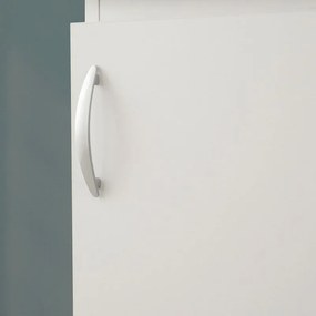 Mobile lavatoio 45x50 in ceramica con strofinatoio bianco opaco