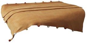 Copriletto color senape in vello 150x200 cm Pom Pom – Mijolnir