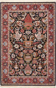 Isfahan Tappeto 100 x 160 Blu (Iran) Annodato A Mano