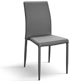 AURORA - sedia moderna in ecopelle cm 43 x 53 x 92 h