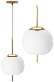 Lampada Da Soffitto Pensile Di Vetro Palla Bianco APP669-1CP