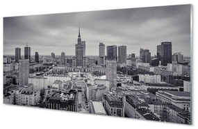 Quadro in vetro Panorama dei grattacieli di varsavia 100x50 cm