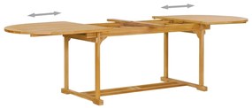 Set da pranzo 9 pz in legno massello di teak