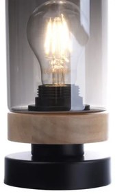JUST LIGHT. 11310-18 - Lampada da tavolo PASQUAL 1xE27/40W/230V nero/albero di caucciù