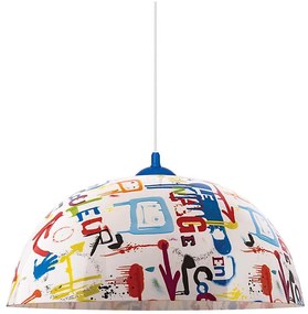 Prezent 74200 - Lampadario su filo per bambino GRAFFITI 1xE27/60W/230V
