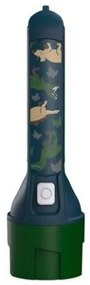Ledlenser KIDBEAM4 DINO - Torcia dimmerabile a LED per bambini, 2x AAA, IP44, verde