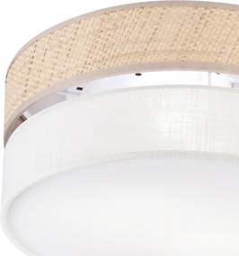 Plafoniera SIRJA DOUBLE BOHO 2xE14/15W/230V Ø 35 cm beige/crema