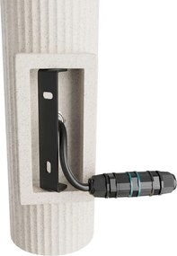 Applique Cilindrica in Cemento Chiaro Rigato GU10 IP65 - NOVILUMIO