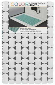Tappetino antiscivolo doccia bianco 40x73 cm in plastica Spring