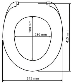 Sedile WC blu scuro con chiusura facilitata , 44,5 x 37,5 cm Samos - Wenko