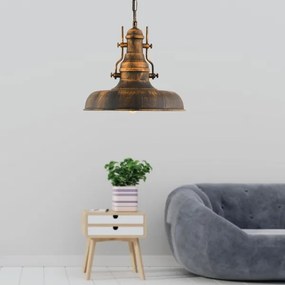 Lampadario a sospensione con catena 1xE27/40W/230V bronzo