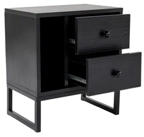 Comodino GLIMMER 50x45,2 cm nero