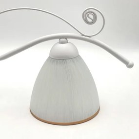 Lampadario a sospensione con catena RETRO 2xE27/60W/230V bianco opaco