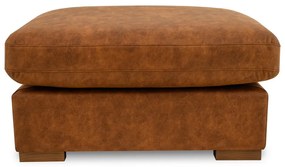 Pouf in similpelle marrone cognac Hamburg - Scandic