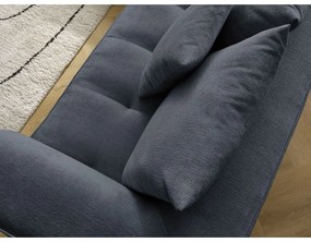 Divano angolare blu scuro (penisola a sinistra/a L) con rivestimento in ciniglia Whesley – Bobochic Paris