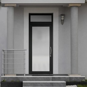 Portoncino d'ingresso Condo16 con vetro L 90 x H 210 cm in PVC nero, apertura spingere a sinistra
