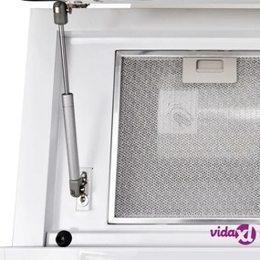 vidaXL Cappa in Vetro Temperato Bianca 600 mm
