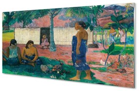 Quadro in vetro No te aha oe riri (perché sei arrabbiato?) - paul gauguin 100x50 cm