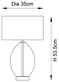 Endon 99581 - Lampada da tavolo dimmerabile ERIN 1xE27/10W/230V crema/nero fumé