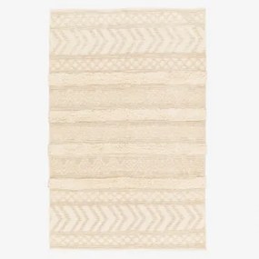 Tappeto in lana e cotone (255x164 cm) Lissi Style Beige Crema - Sklum