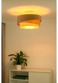 Duolla - Lampadario a plafone KOBO 1xE27/15W/230V diametro 45 cm beige/oro/color crema