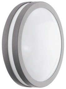 Plafoniera LED da esterno Locana C, argento Ø 26 cm EGLO IP44