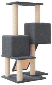 Albero per gatti con tiragraffi in sisal grigio scuro 82 cm
