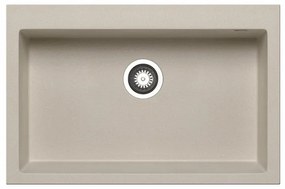 Lavello integrato 1 vasca PYRAMIS Voyager granito L 50 x L 76 cm sabbia