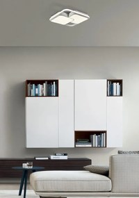 Plafoniera LED design Yanira, bianco 60x60 cm, luce con 3 temperature di colore dimmerabile NOVECENTO