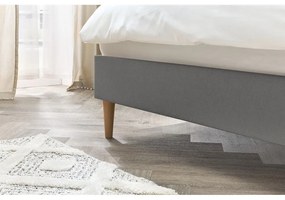 Letto matrimoniale imbottito antracite con griglia 180x200 cm Sary - Bobochic Paris