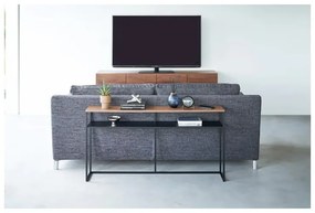 Tavolo consolle nero/in marrone scuro con effetto frassino 20,5x126 cm Tower - YAMAZAKI