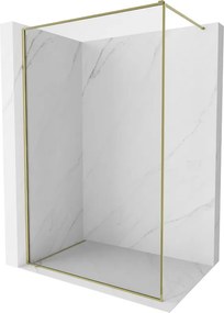 Mexen Kioto-F Pannello doccia a parete Walk-in con cornice 180 x 202 cm, trasparente 8 mm, oro - 800-180-104-50-00