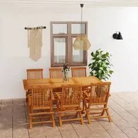 Set da Pranzo da Giardino 7 pz in Legno Massello di Teak cod mxl 40223