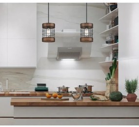 Westinghouse 61179 - Lampadario a sospensione con filo LANGSTON 1xE27/60W/230V barnwood