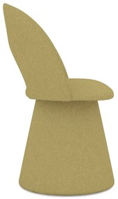Sedia da pranzo color senape in imbottito Kalo – Makamii