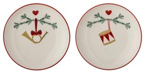 Set di piatti da dolce color crema in gres a tema natalizio 2 pz ø 16 cm Yule – Bloomingville