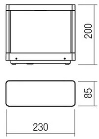 Redo 90580 - Lampada da esterno LED WAKE LED/8W/230V 3000K 20 cm IP65 antracite