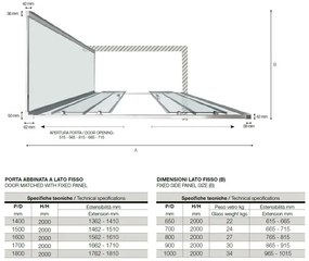 Box Doccia H200 Trasparente Anticalcare Apertura Scorrevole Centrale