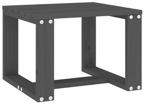 Tavolino da giardino grigio 40x38x28,5 cm legno massello pino