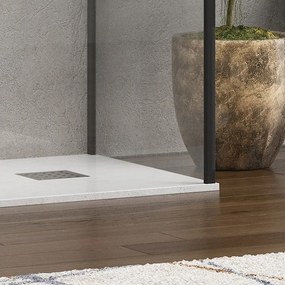 Box doccia walkin 70x90 angolare profilo nero | KW4000B - KAMALU