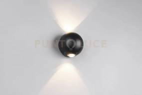 Avisio applique da esterno led 4w 500lm, 3000k sfera bi-emissione n...